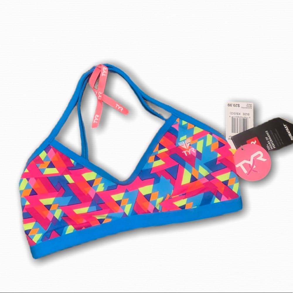 3/$25 TYR Multicolour Bikini Top Size XS